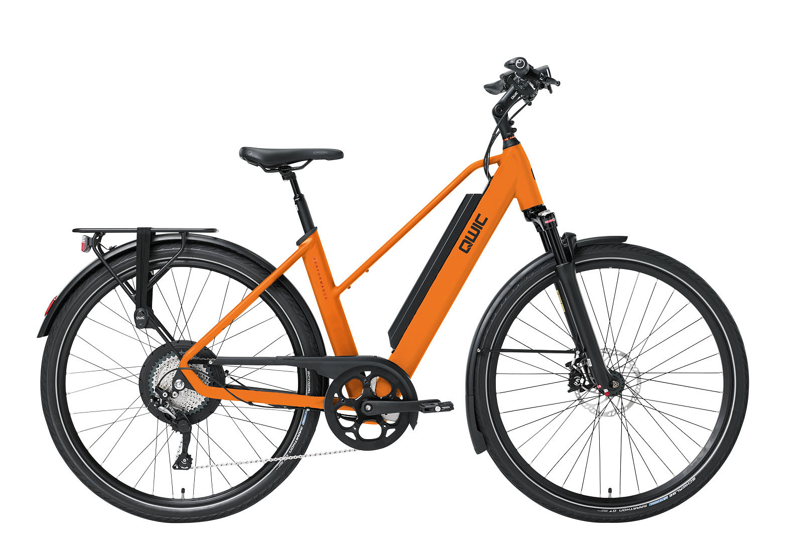 Qwic Elektrische stadsfiets Performance RD11 uni framemaat M... Oranje