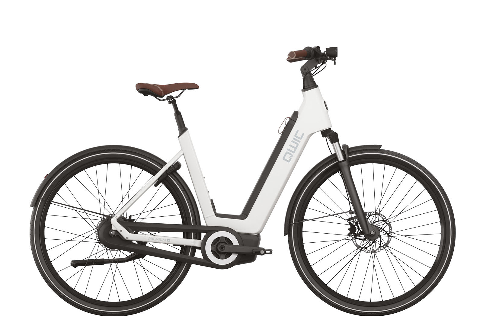 Qwic Elektrische stadsfiets Premium Q MN8 Dames framemaat L Wit 756 Wh Wit