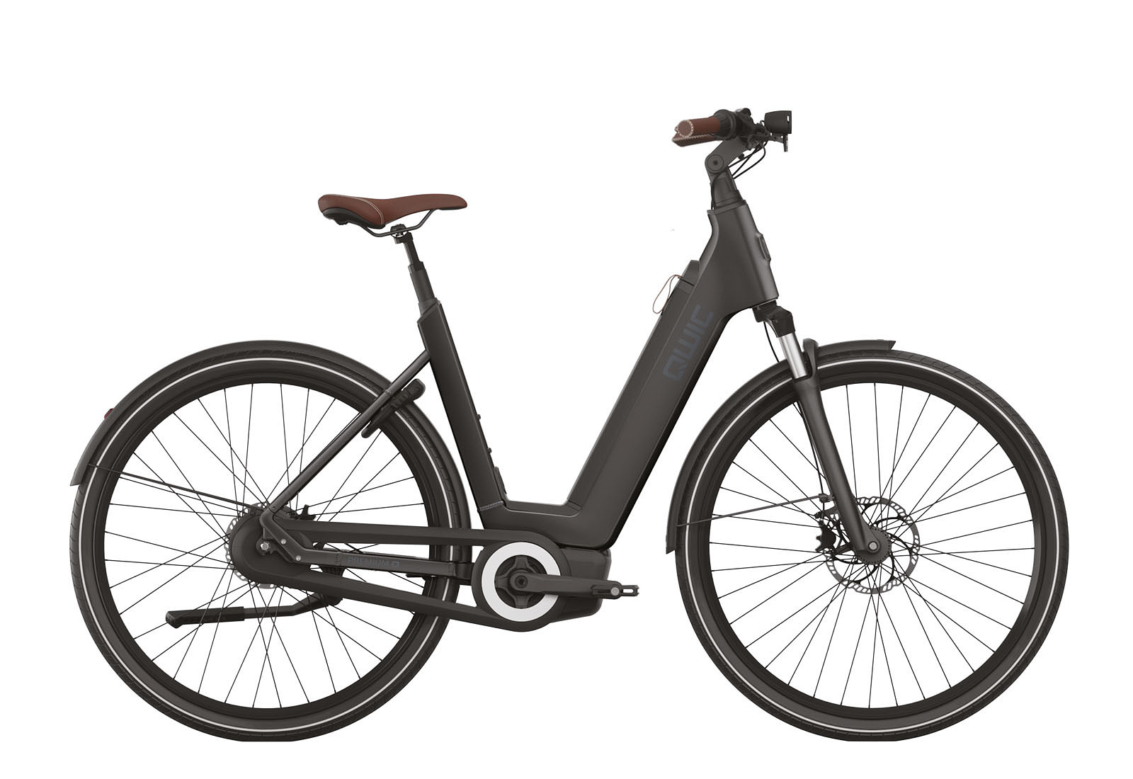 Qwic Elektrische stadsfiets Premium Q MN8 Dames framemaat XL Mat... Mat zwart