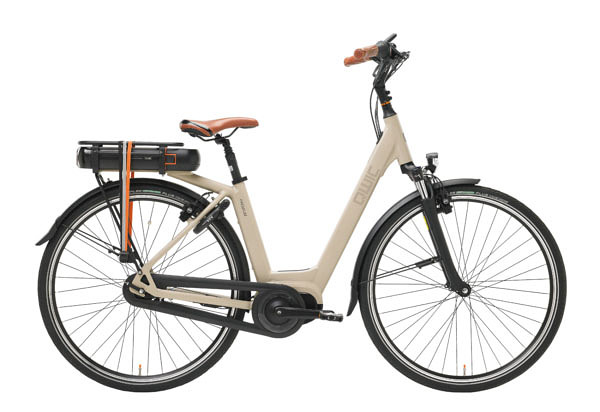 Qwic Elektrische stadsfiets Premium MN7 Dames framemaat M Beige 417 Wh Beige