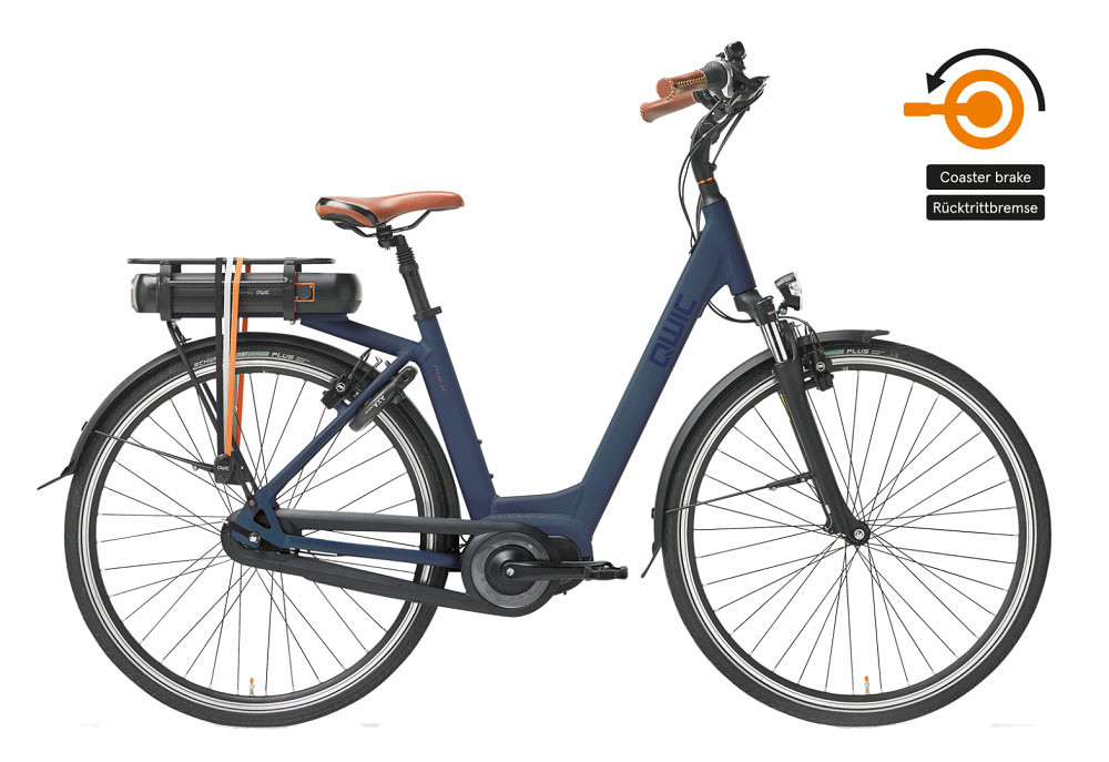 Qwic Elektrische stadsfiets Premium MN7c Dames framemaat L Donker... Donker blauw