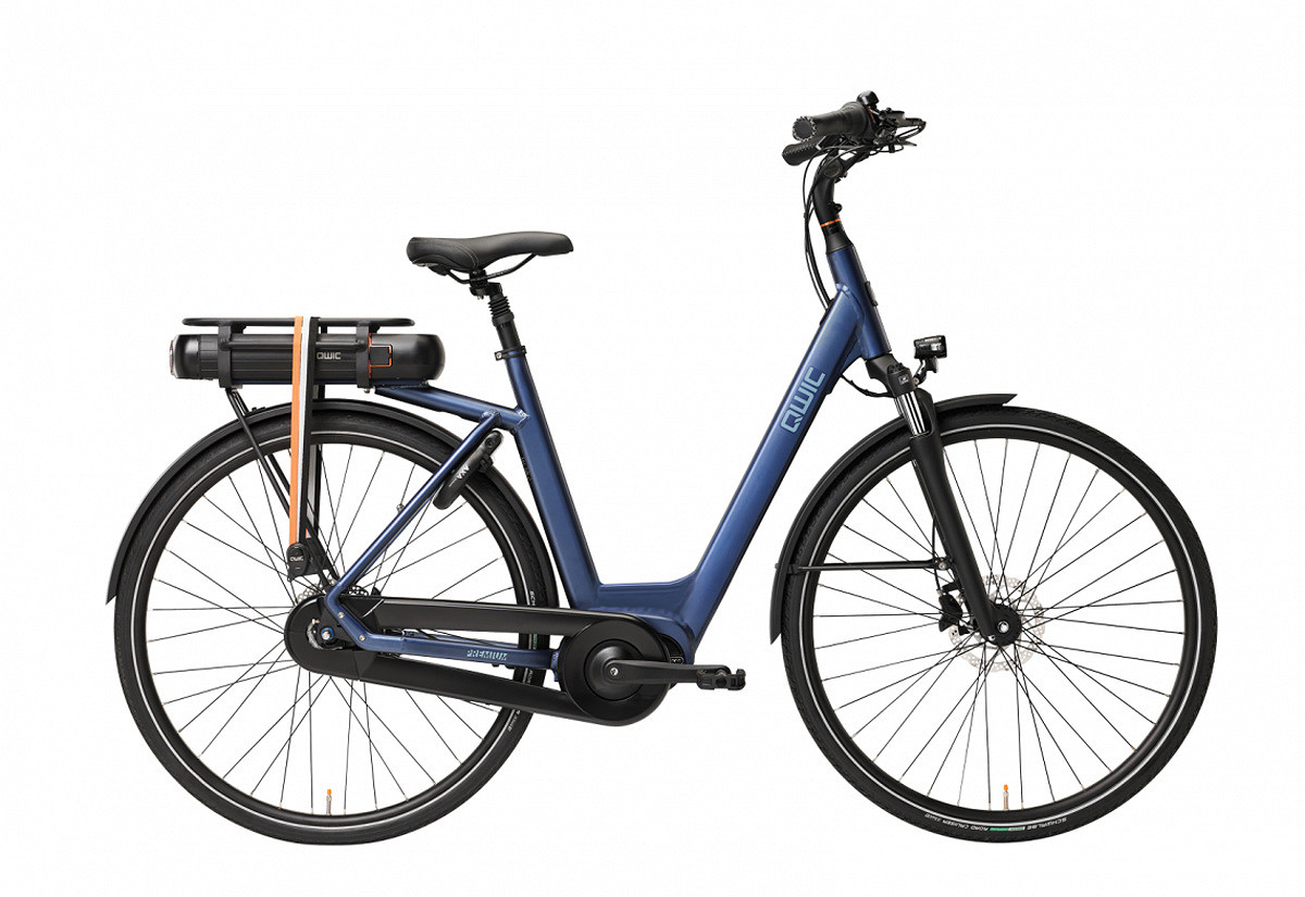 Qwic Elektrische stadsfiets Premium MN7D+ Dames framemaat M Donker... Donker blauw