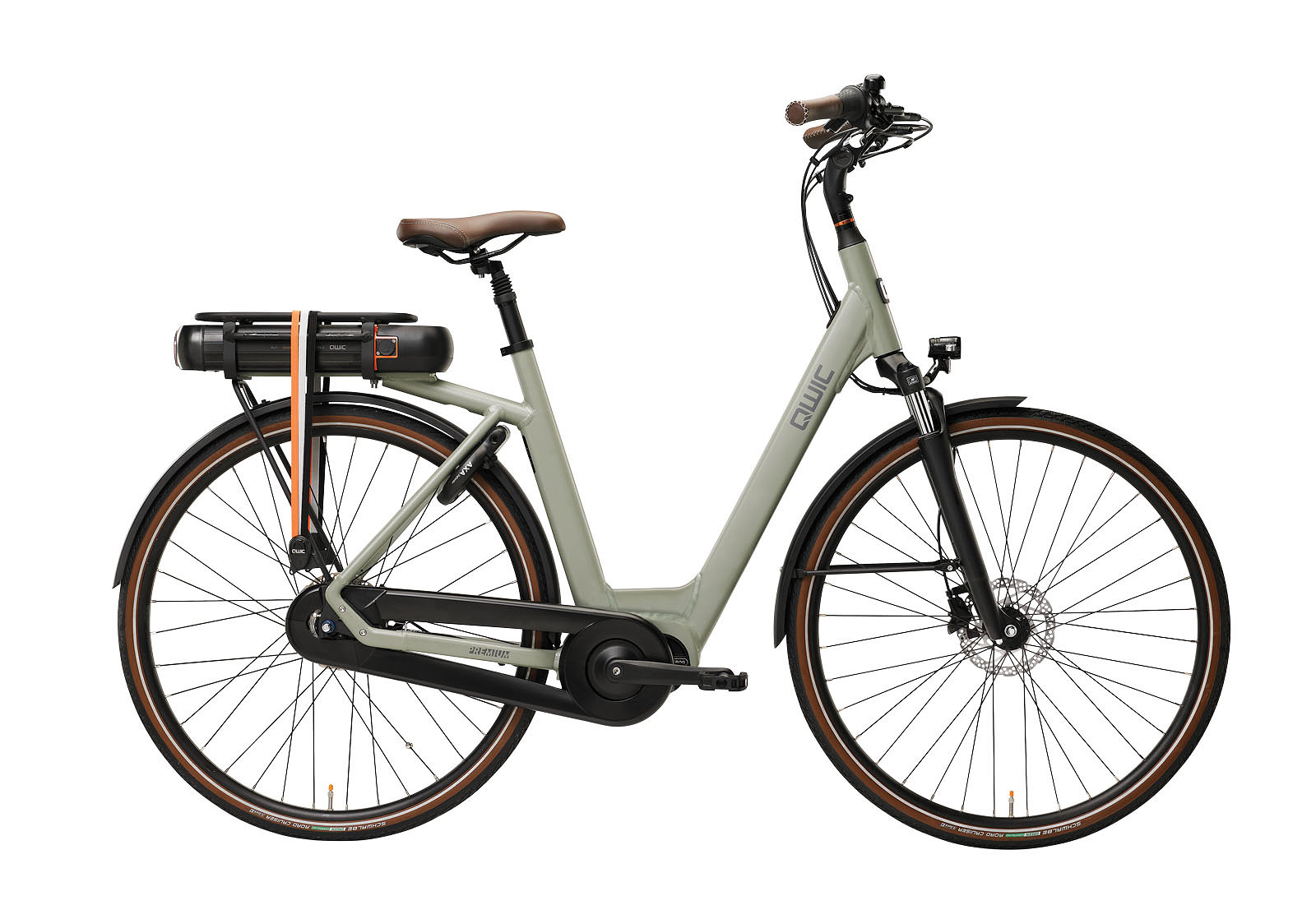 Qwic Elektrische stadsfiets Premium MN7D+ Dames framemaat M Licht... Licht groen