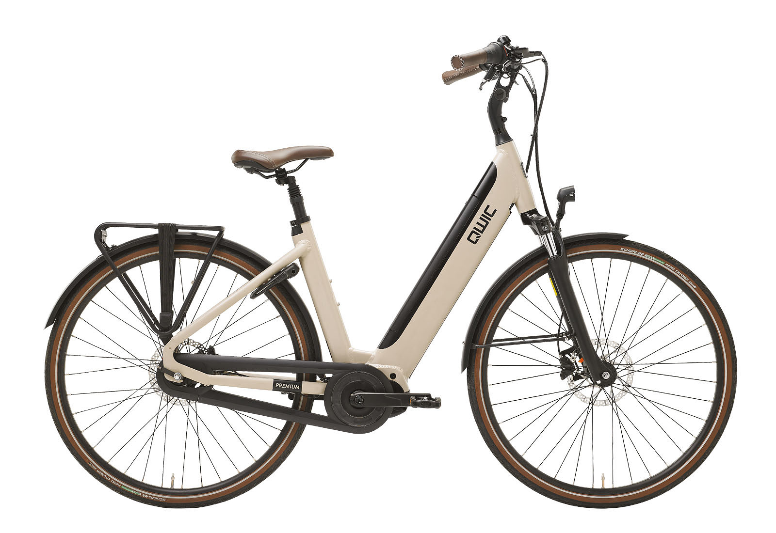 Qwic Elektrische stadsfiets Premium i-MN7 Dames framemaat L Beige... Beige