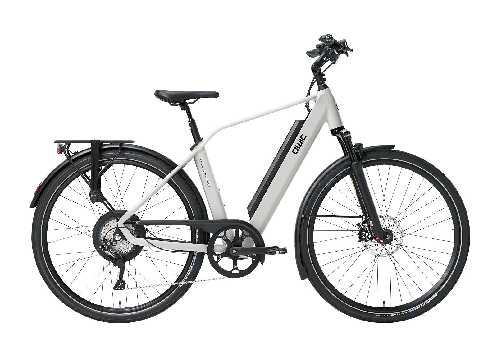 Qwic Elektrische stadsfiets Performance MD11 Speed Heren framemaat... Antraciet