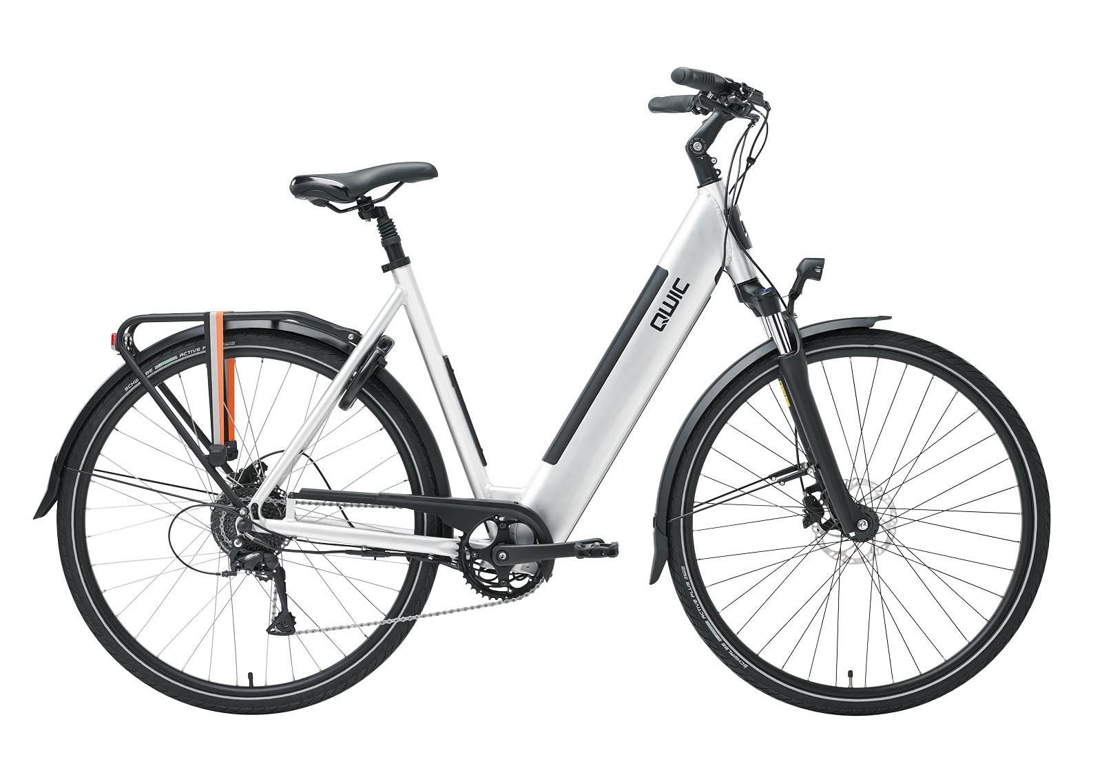 Qwic Elektrische stadsfiets Urban RD9 Dames framemaat M... Aluminium