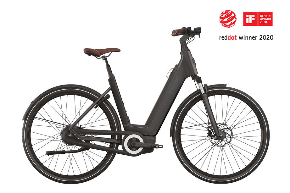 Qwic Elektrische stadsfiets Premium Q MN8 Dames framemaat XL Mat... Mat zwart