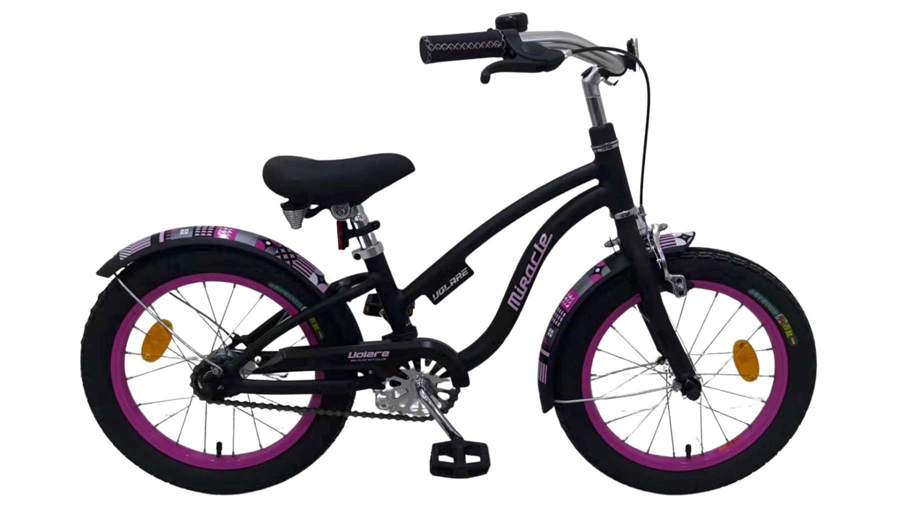 Volare Kinderfiets Miracle Cruiser Meisjes 16 inch Mat zwart  Mat zwart