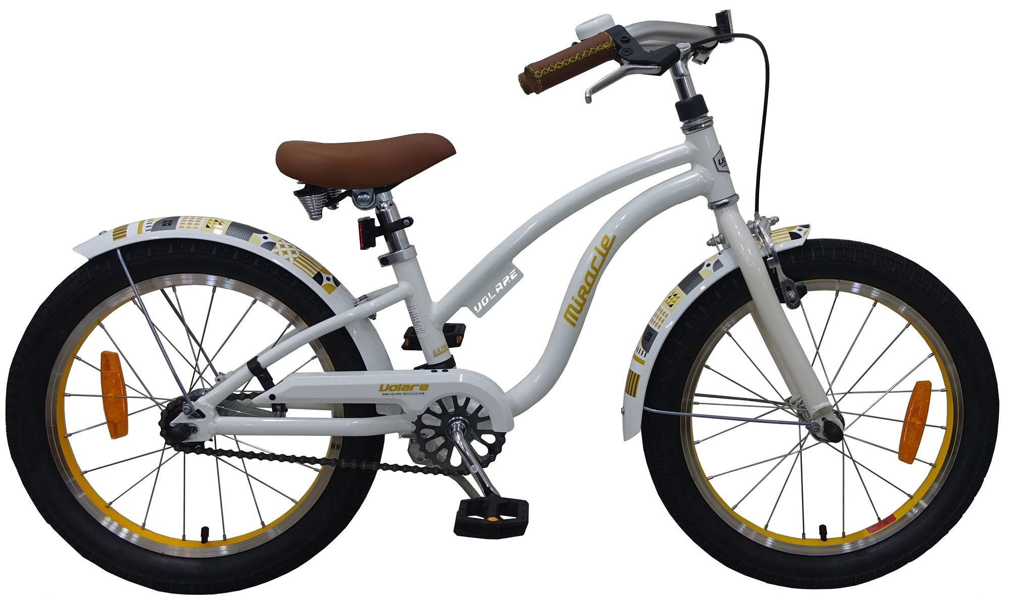 Volare Kinderfiets Miracle Cruiser Meisjes 18 inch Wit  Wit