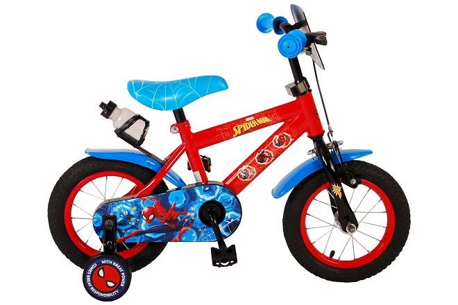 Marvel Kinderfiets Spiderman Jongens 12 inch Rood Rood