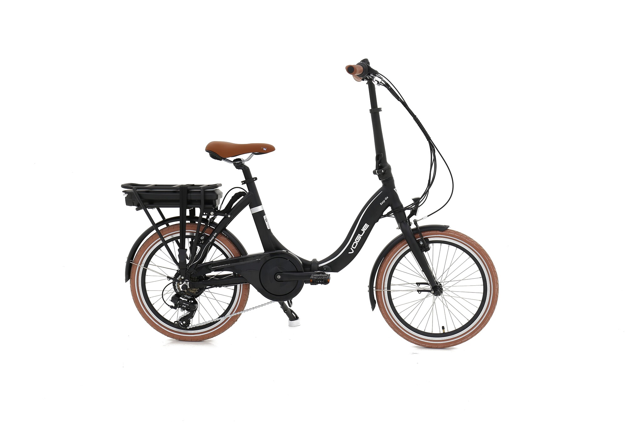 Vogue Elektrische vouwfiets easy-go 7D Zwart Mat zwart