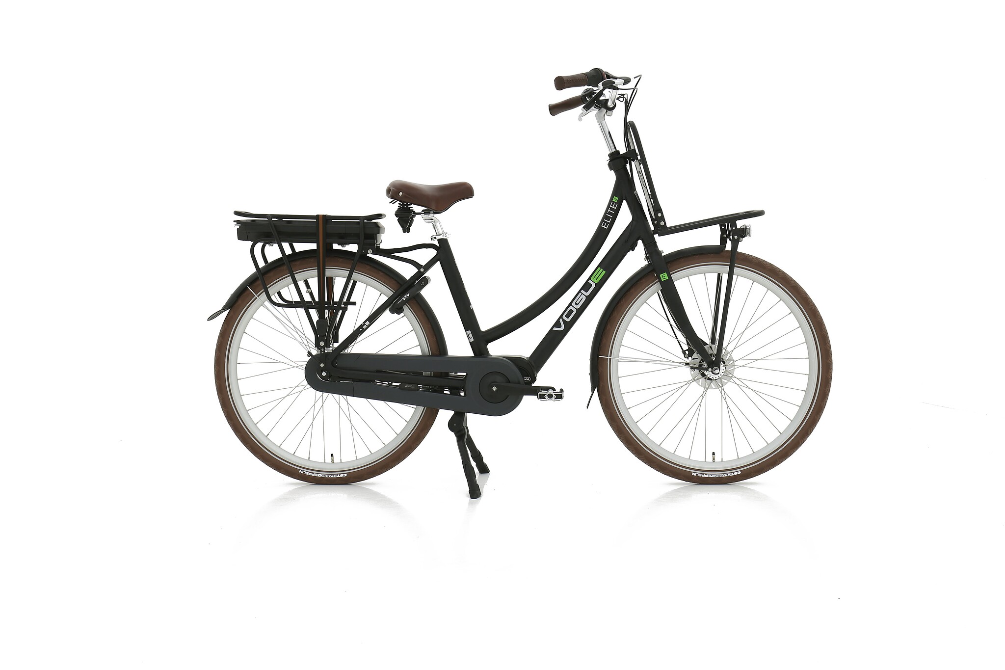 Vogue Elektrische fiets Elite M300 dames 50 cm mat zwart 468Wh Mat zwart