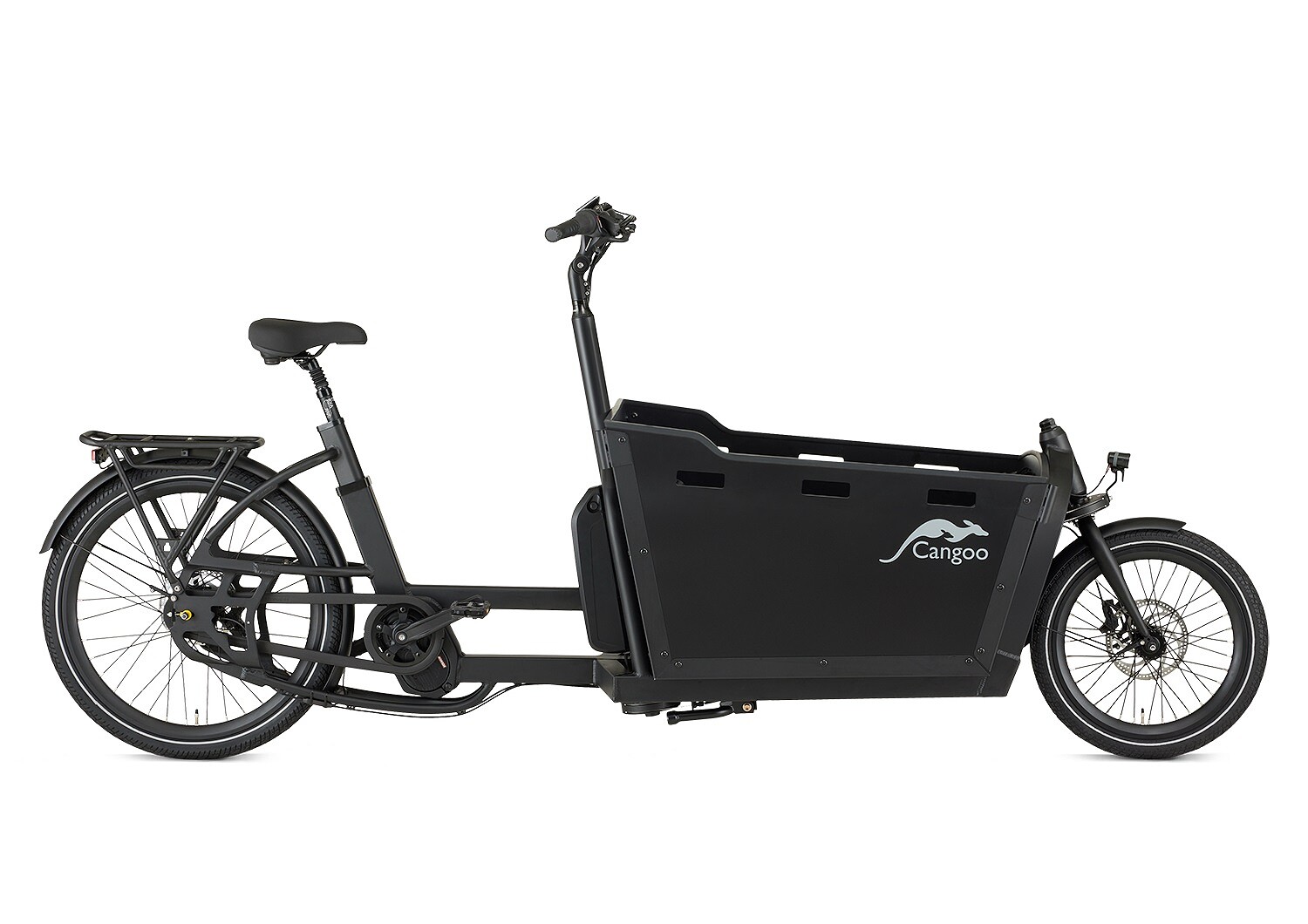 Cangoo Buzz elektrische bakfiets zwart Mat zwart