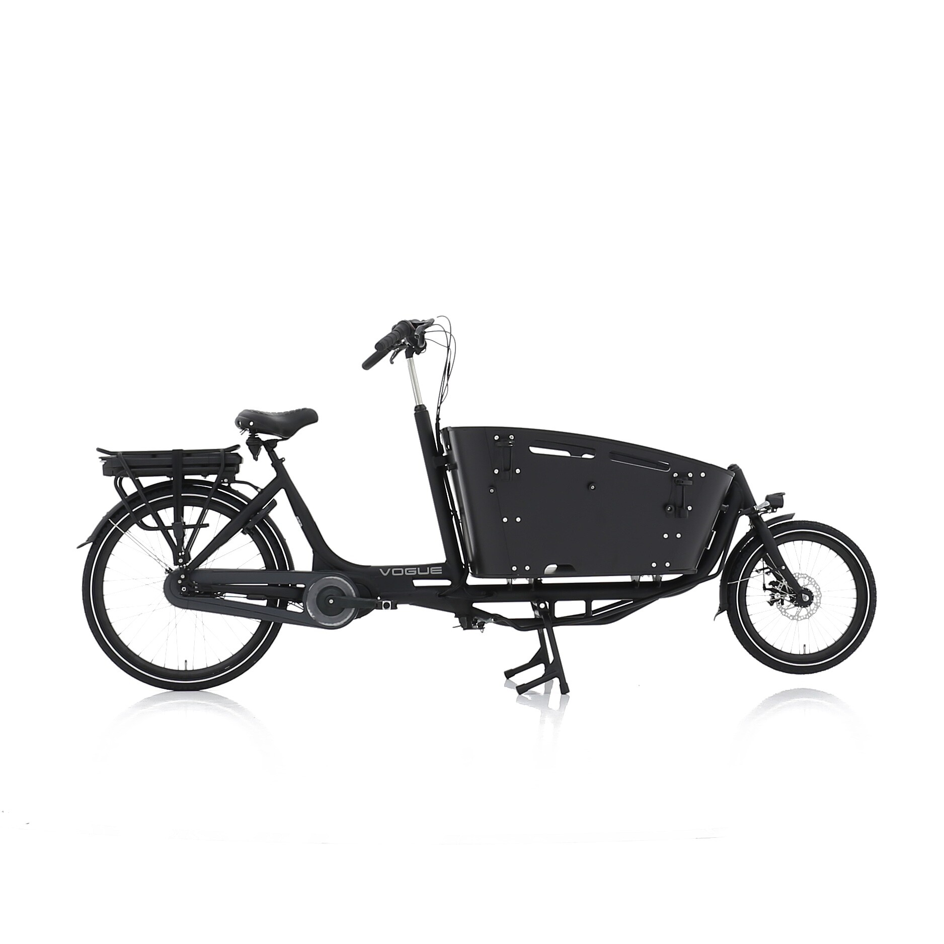 Vogue Elektrische bakfiets carry 2 N8 Mat Zwart 468 Wh Mat zwart