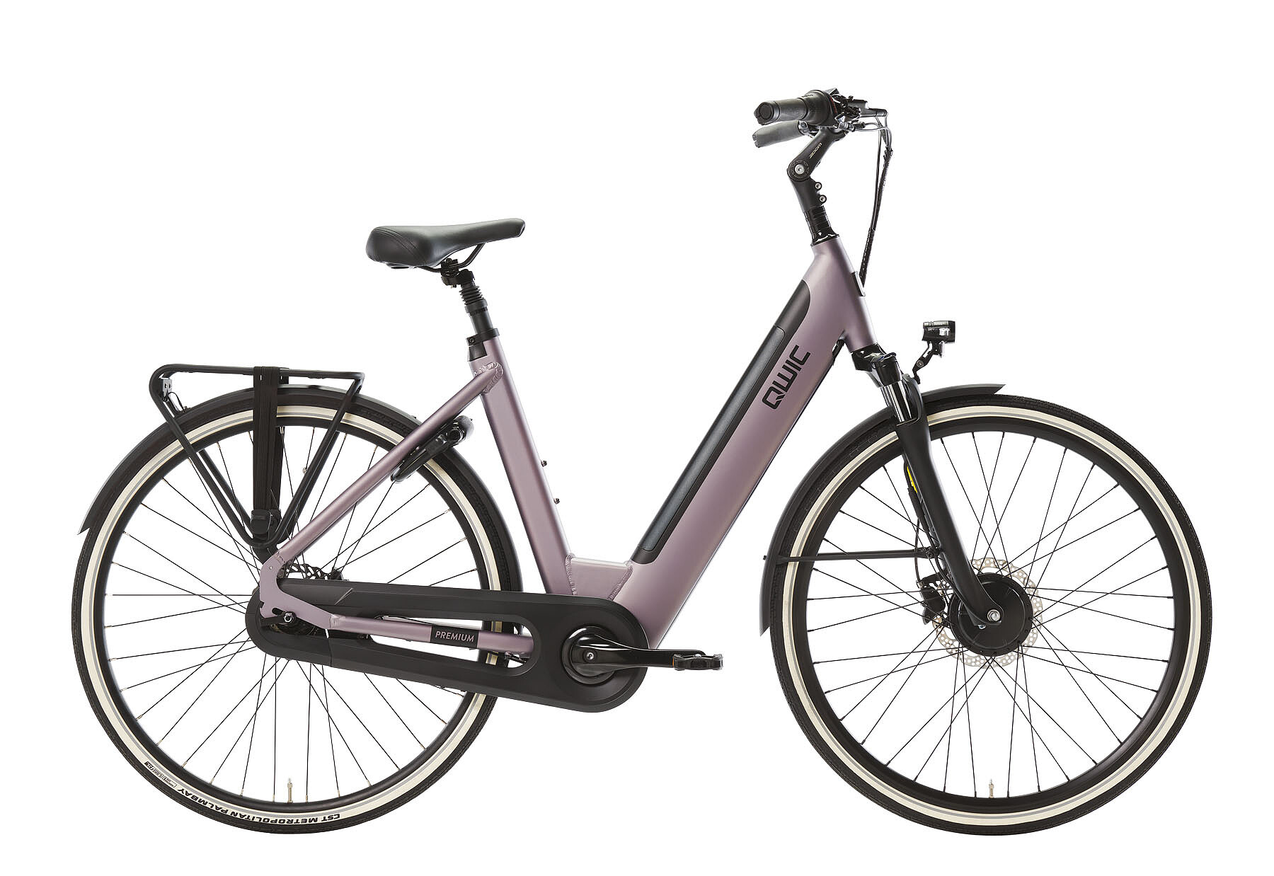 Qwic Elektrische stadsfiets Premium I-FN7 Dames framemaat L Roze... Roze