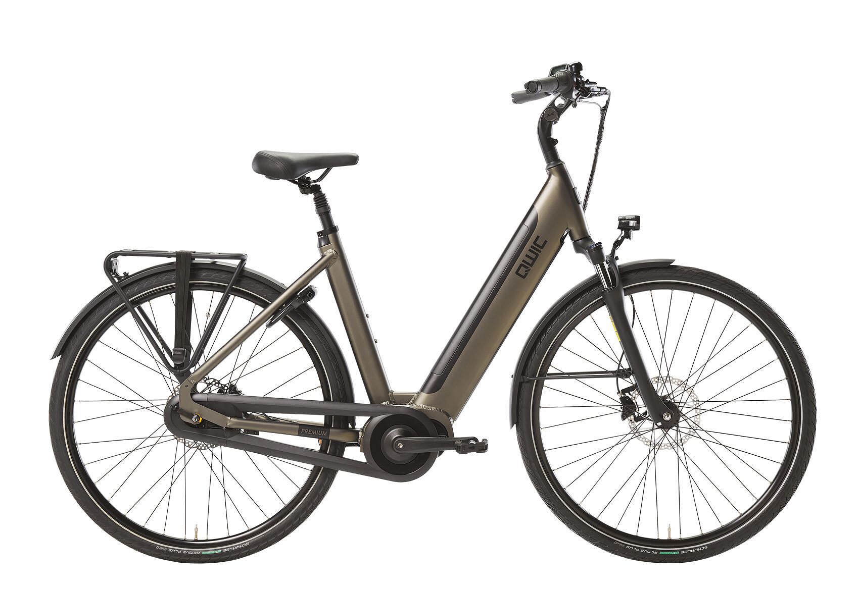 Qwic Elektrische stadsfiets Premium i-MN7.2 Dames framemaat M... Zwart