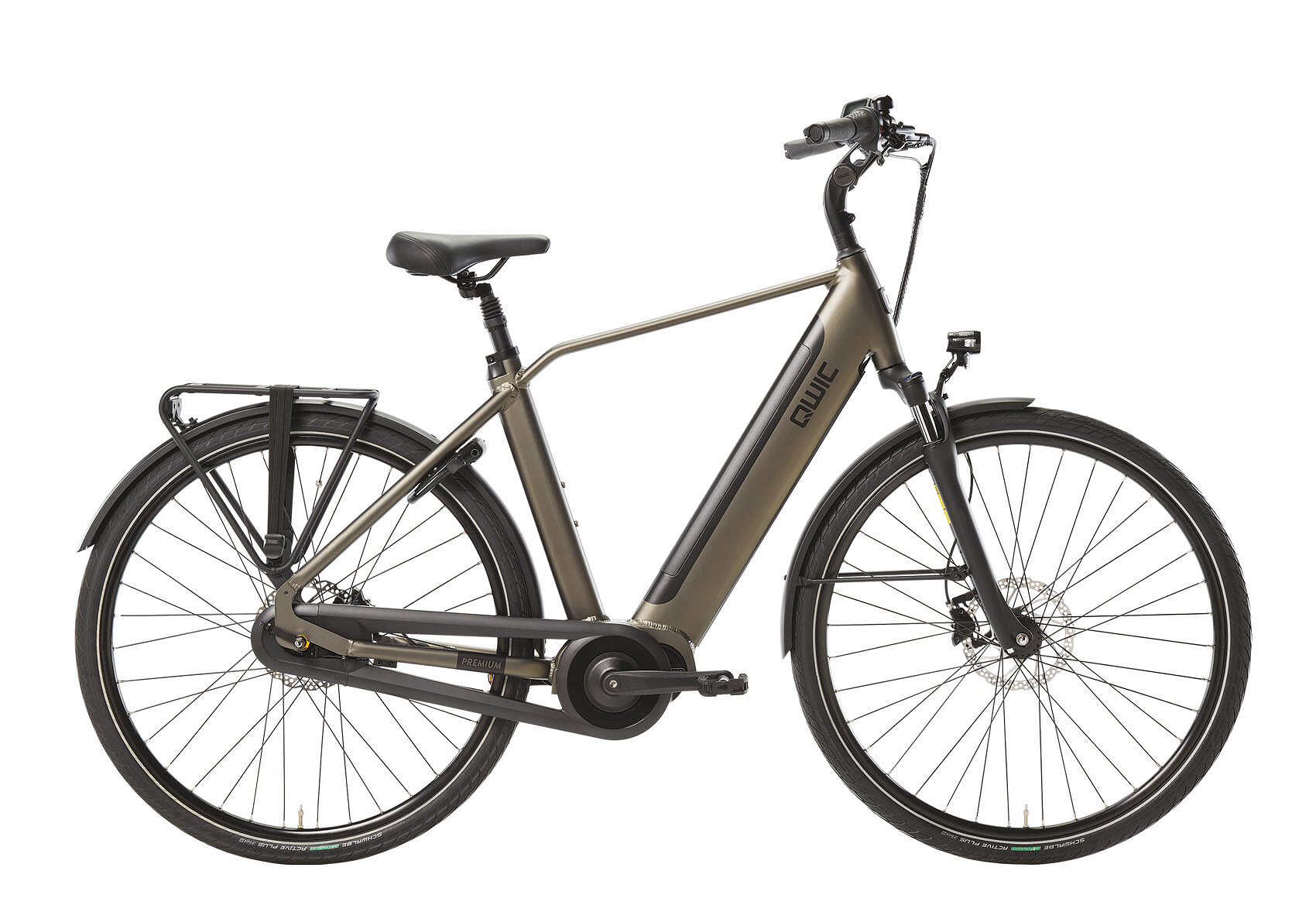 Qwic Elektrische stadsfiets Premium i-MN7.2 Heren framemaat L... Zwart