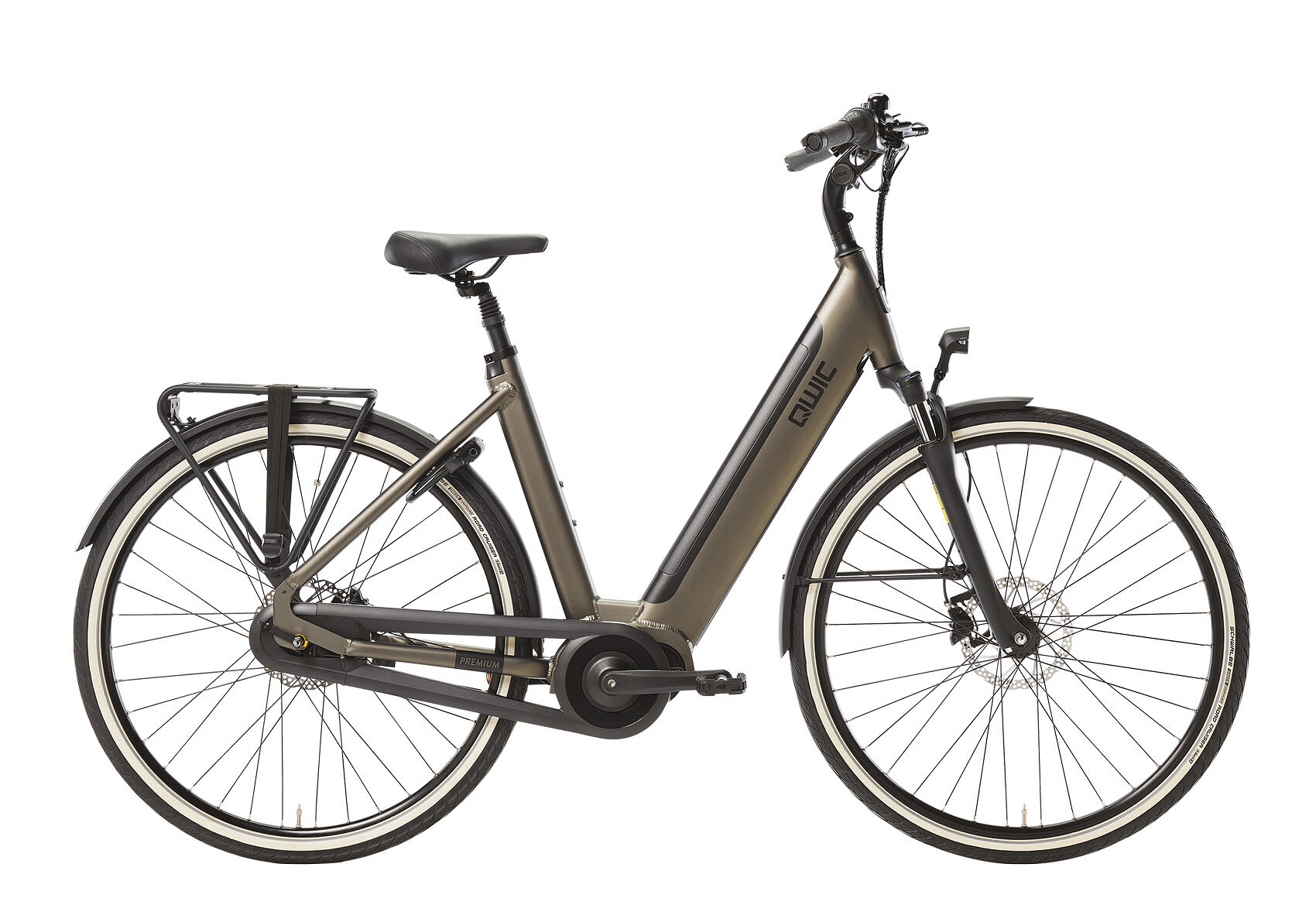 Qwic Elektrische stadsfiets Premium i-MN7+ Dames framemaat L Zwart... Zwart