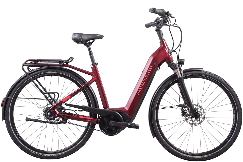 Hercules Elektrische stadsfiets Robert/a Pro I-F8 dames 49 cm... Rood