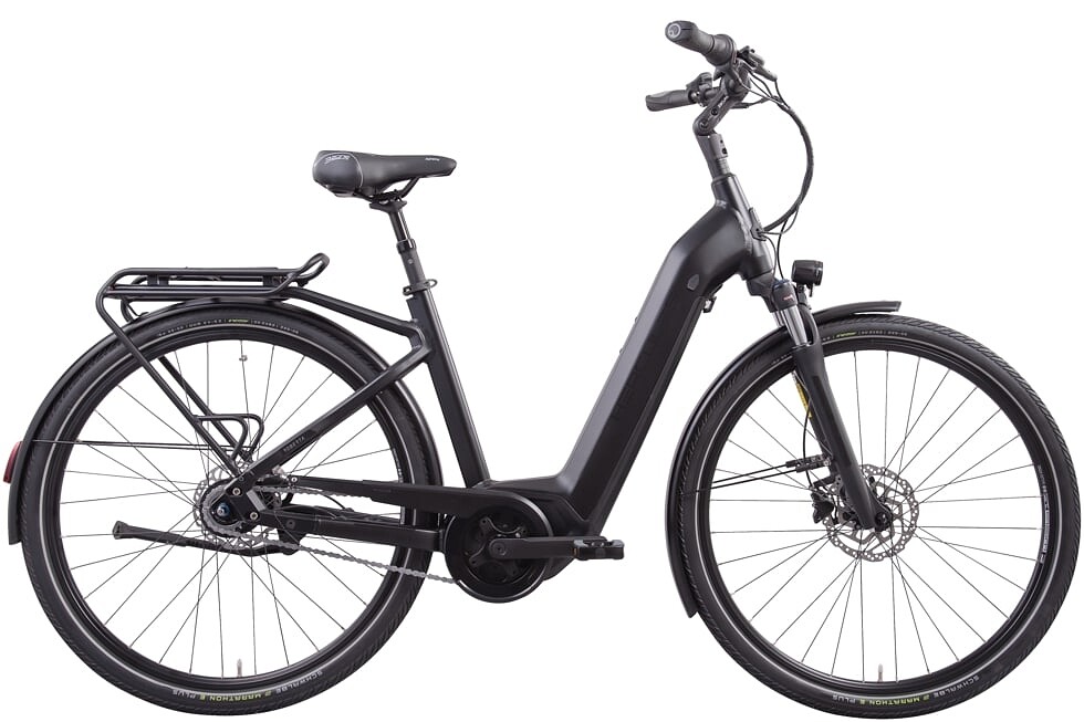 Hercules Elektrische stadsfiets Robert/a Deluxe I-F8 heren 53 cm... Mat zwart