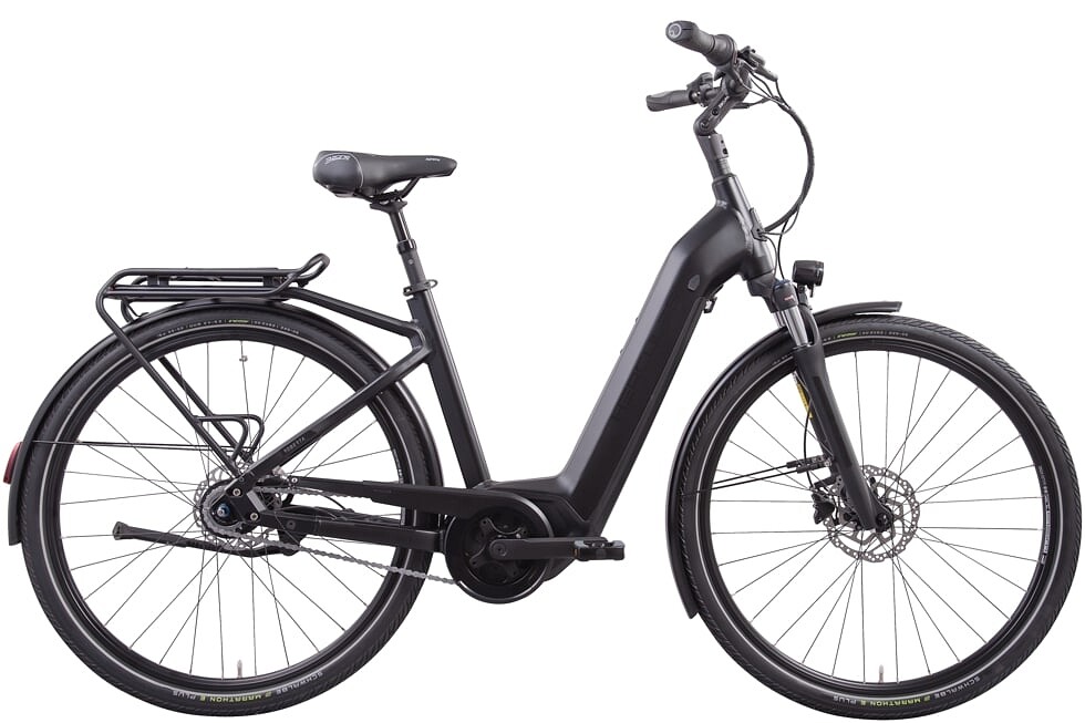 Hercules Elektrische stadsfiets Robert/a Deluxe I-F8 dames 49 cm... Mat zwart