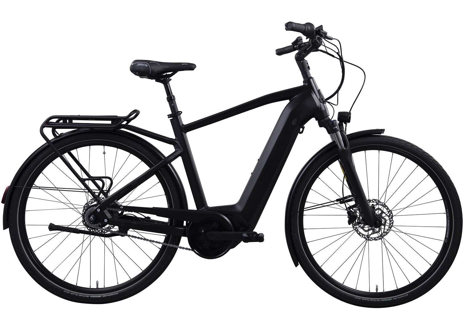 Hercules Elektrische stadsfiets Robert/a Deluxe I-F8 heren 57 cm... Mat zwart