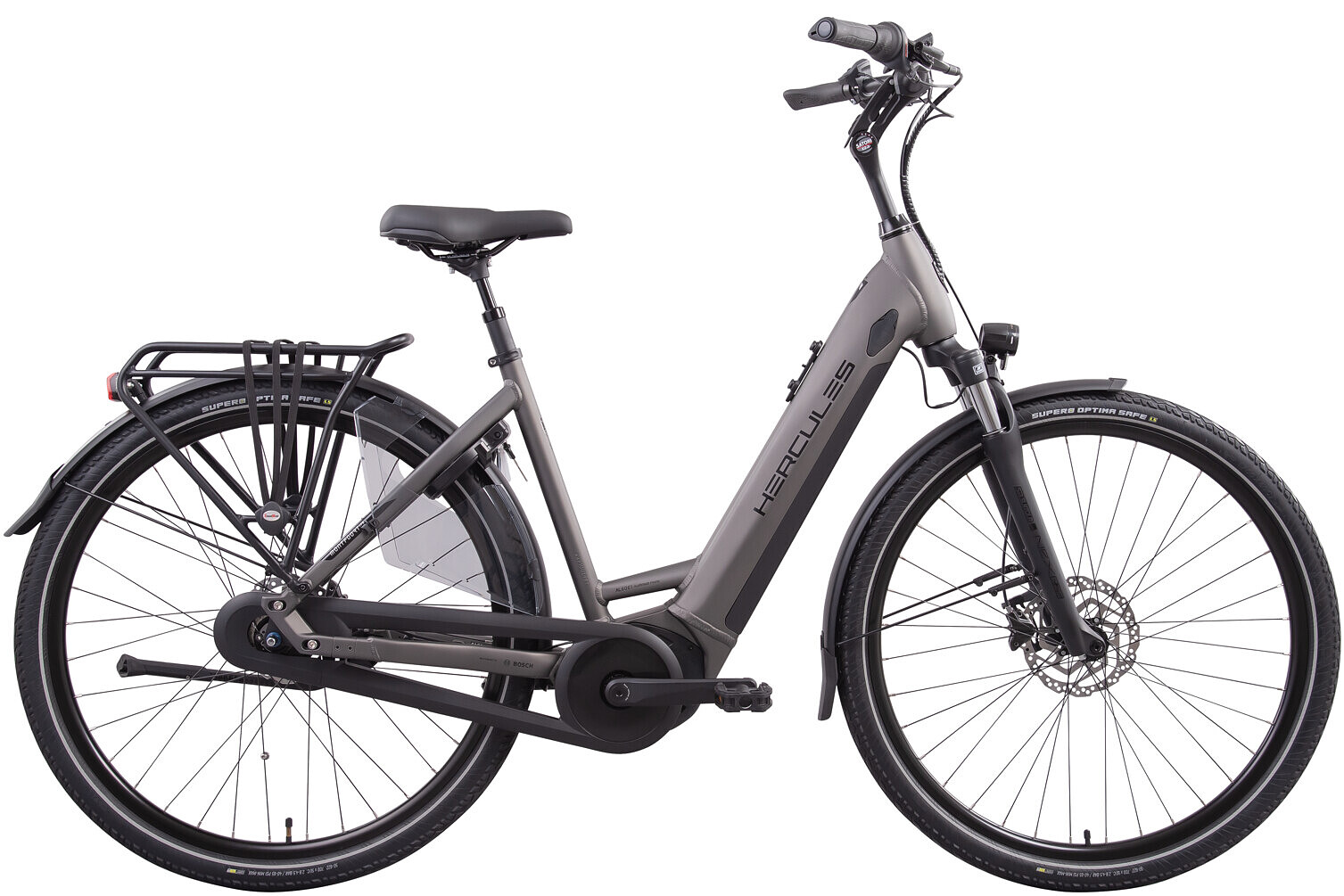 Hercules Elektrische stadsfiets Montfoort I-F8 heren 45 cm Mat... Zilver