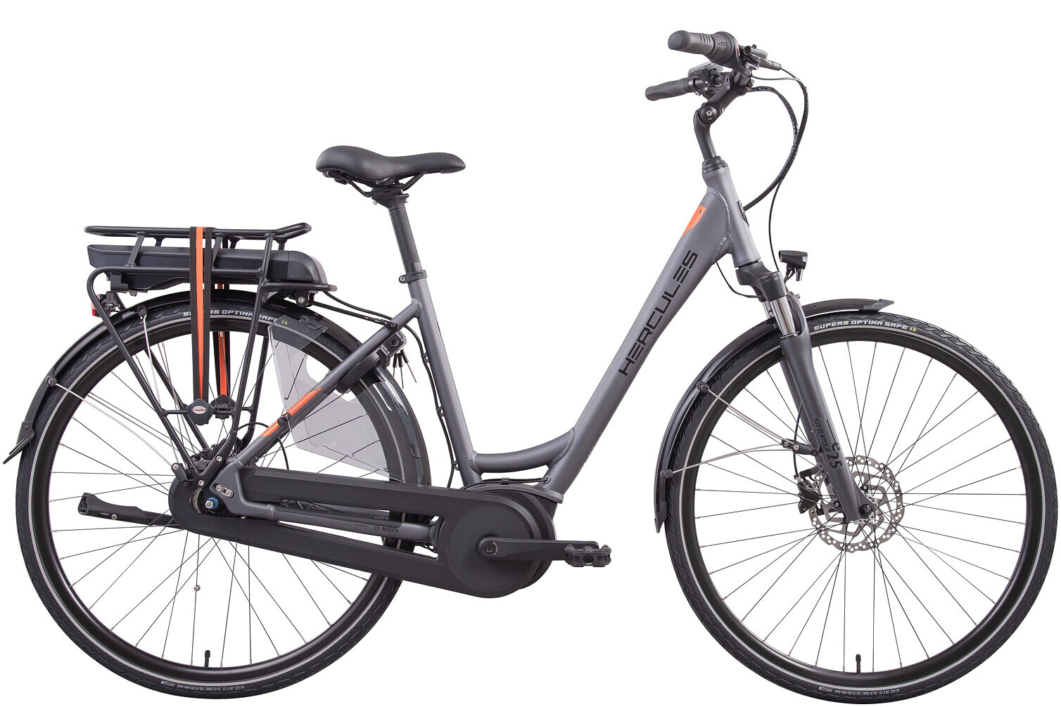 Hercules Elektrische stadsfiets Nizza F7 NL dames 45 cm Mat... Antraciet