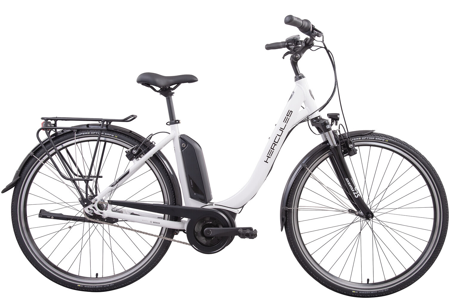 Hercules Elektrische stadsfiets Lyon F7 dames 45 cm Wit 500 Wh Wit