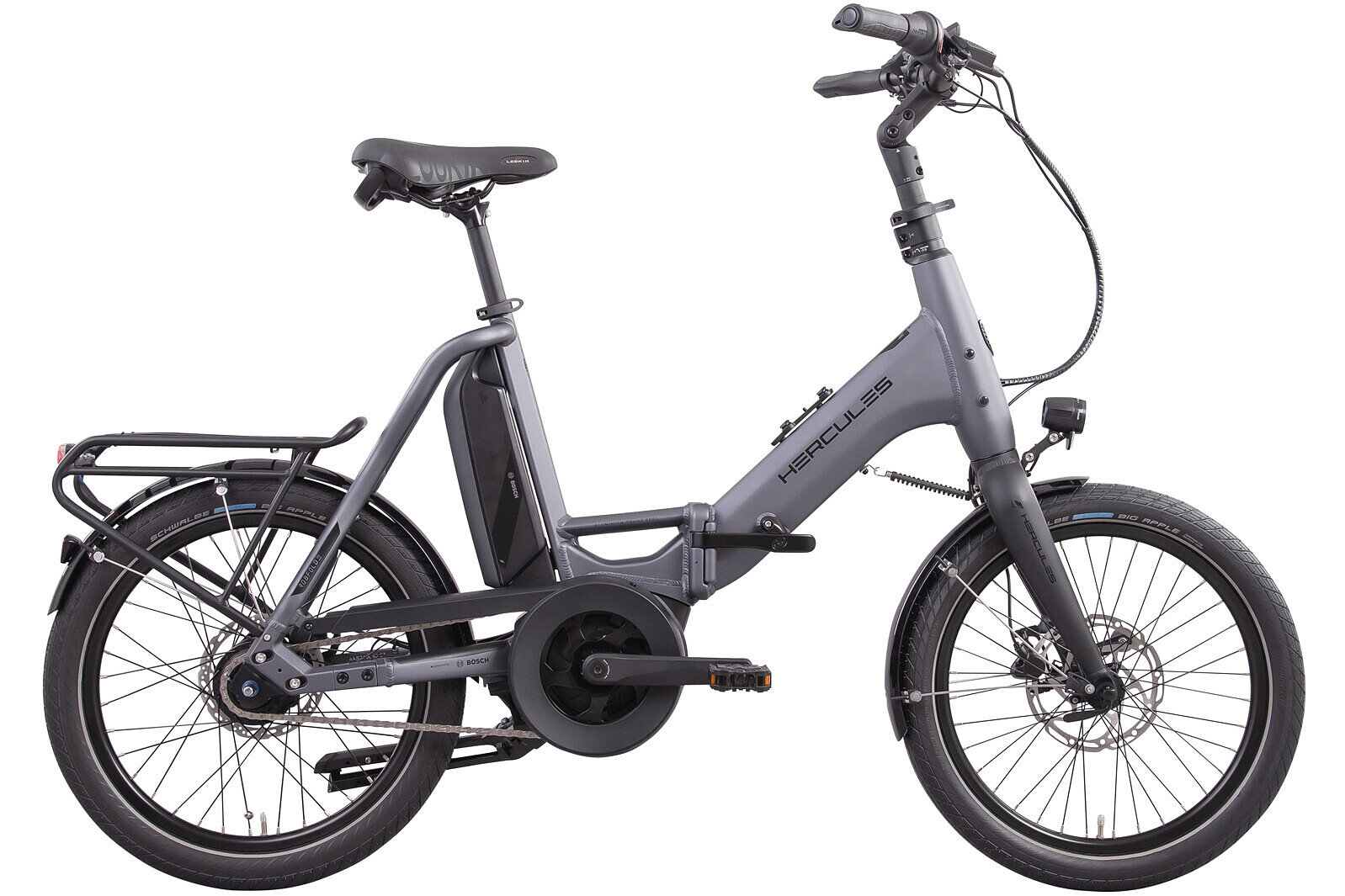 Hercules Elektrische vouwfiets Rob Fold F8 cm Mat Antraciet 500 Wh Antraciet - FietsenMagazijn