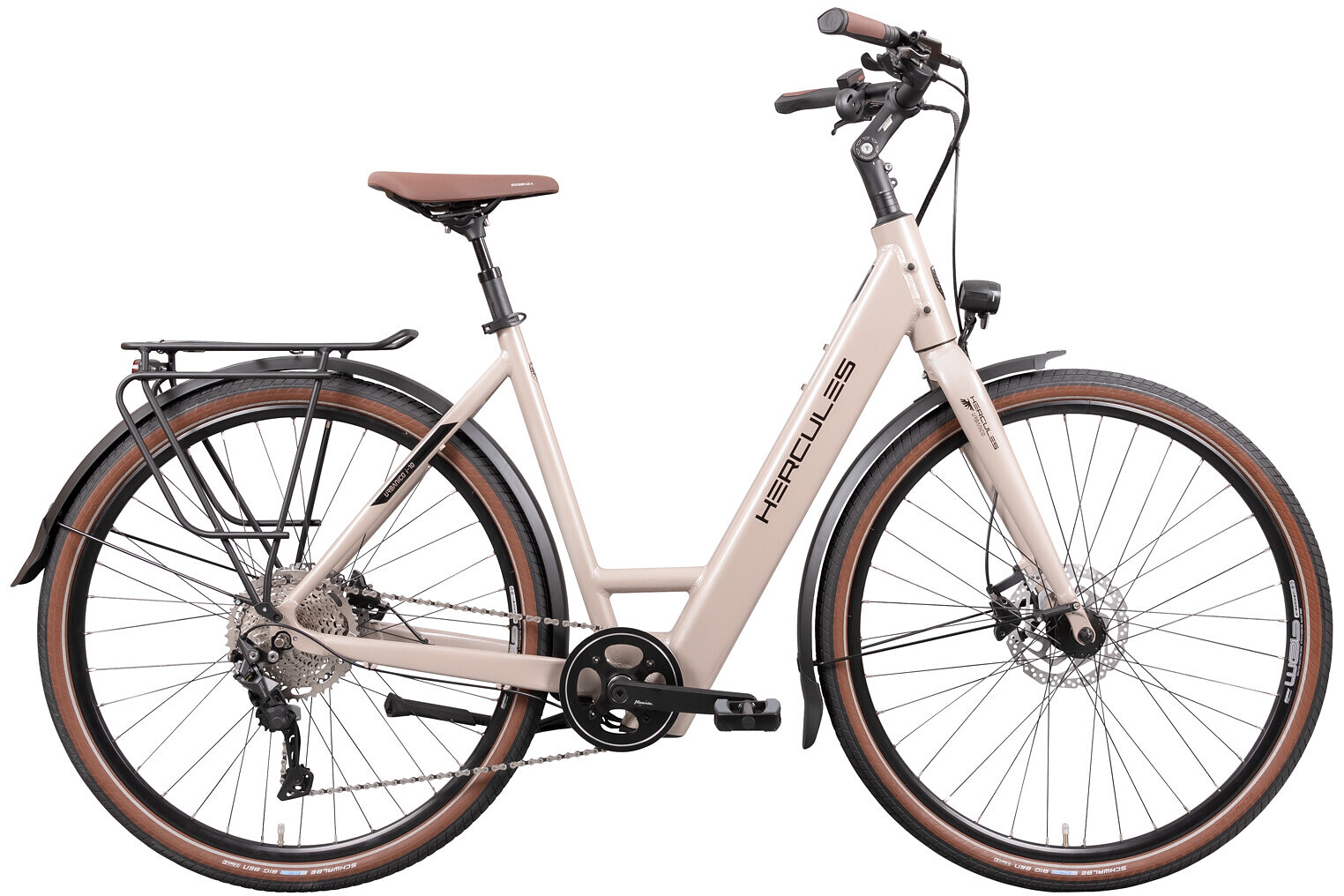 Hercules Elektrische stadsfiets Urbanico I-10 dames 48 cm Beige 410 Wh Beige