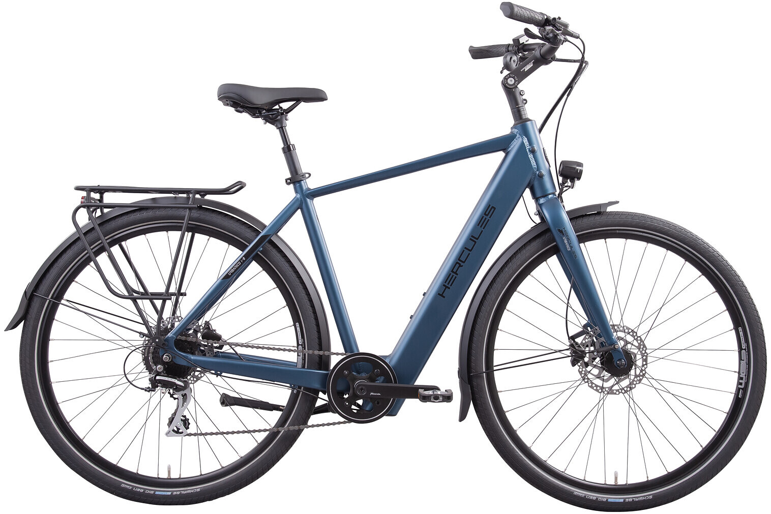 Hercules Elektrische stadsfiets Urbanico I-8 heren 48 cm Mat Blauw... Blauw