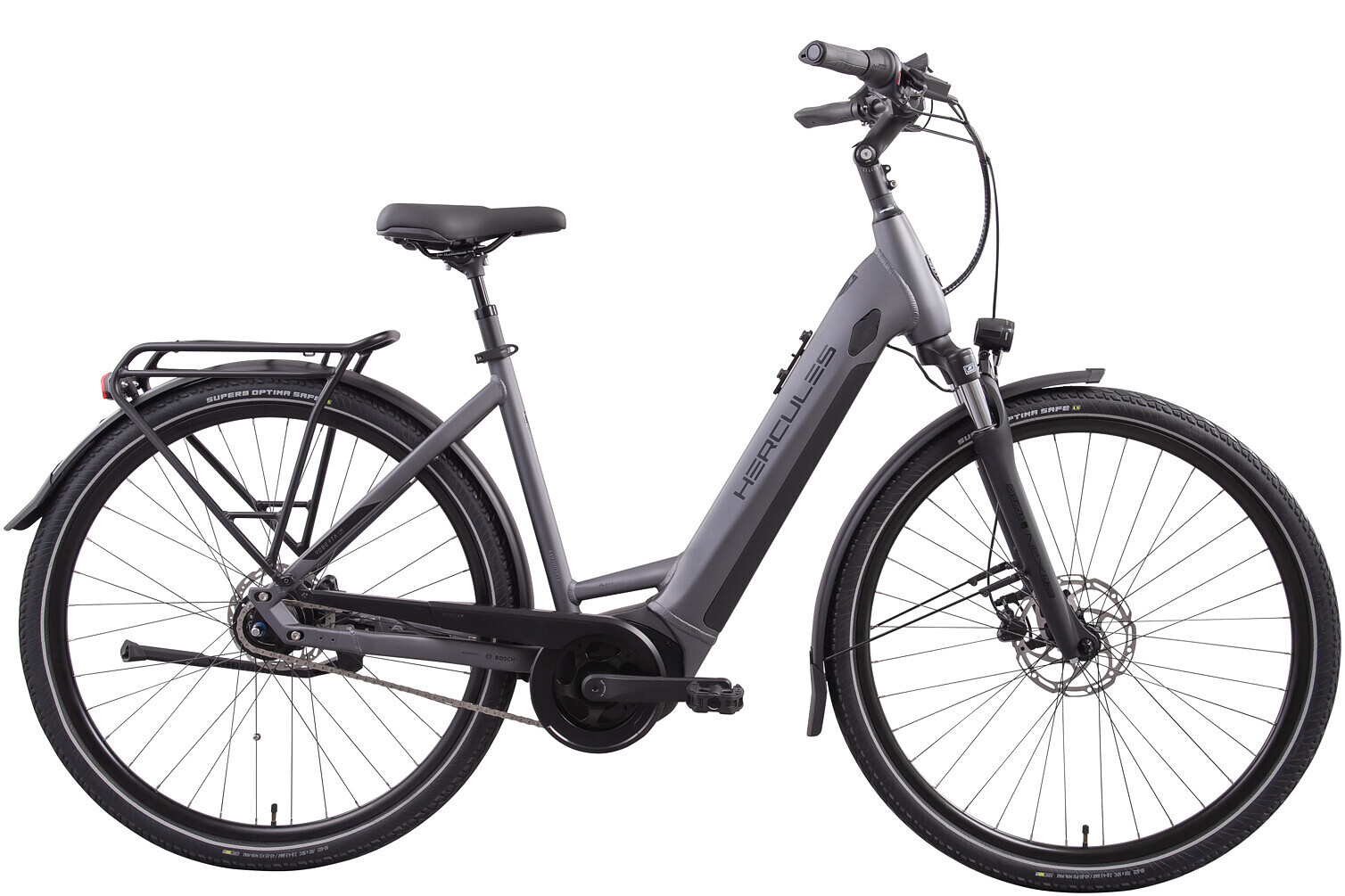 Hercules Elektrische stadsfiets Robert/a I-R8 Dames 40 cm Mat... Antraciet