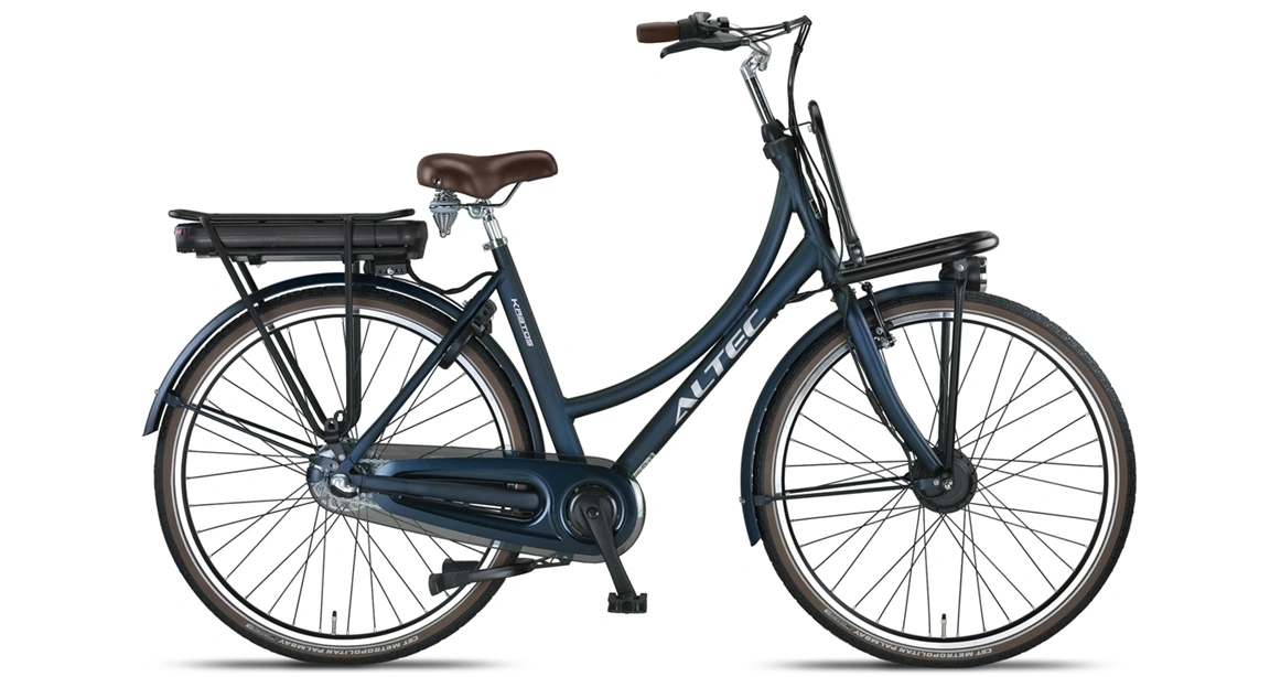 Elektrische Transportfiets Dames Lage Instap Nexus 3 Blauw