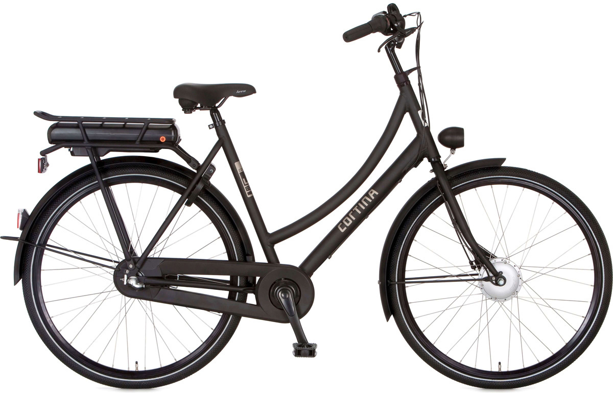 Cortina E-U1 Elektrische Damesfiets 28 inch Black Matt RB3 FM