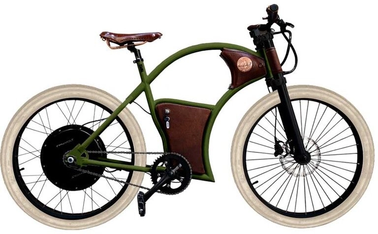 Beach Cruiser Fiets Speed Pedelec Rayvolt Torino Groen 1000Wh 45km/h