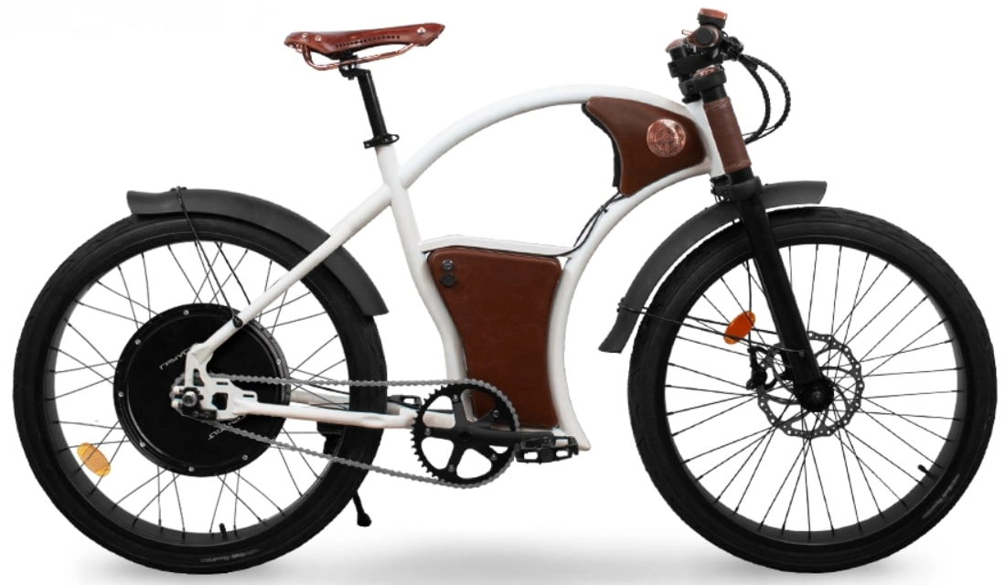 Beach Cruiser Fiets Speed Pedelec Rayvolt Torino Wit 1000Wh 45km/h