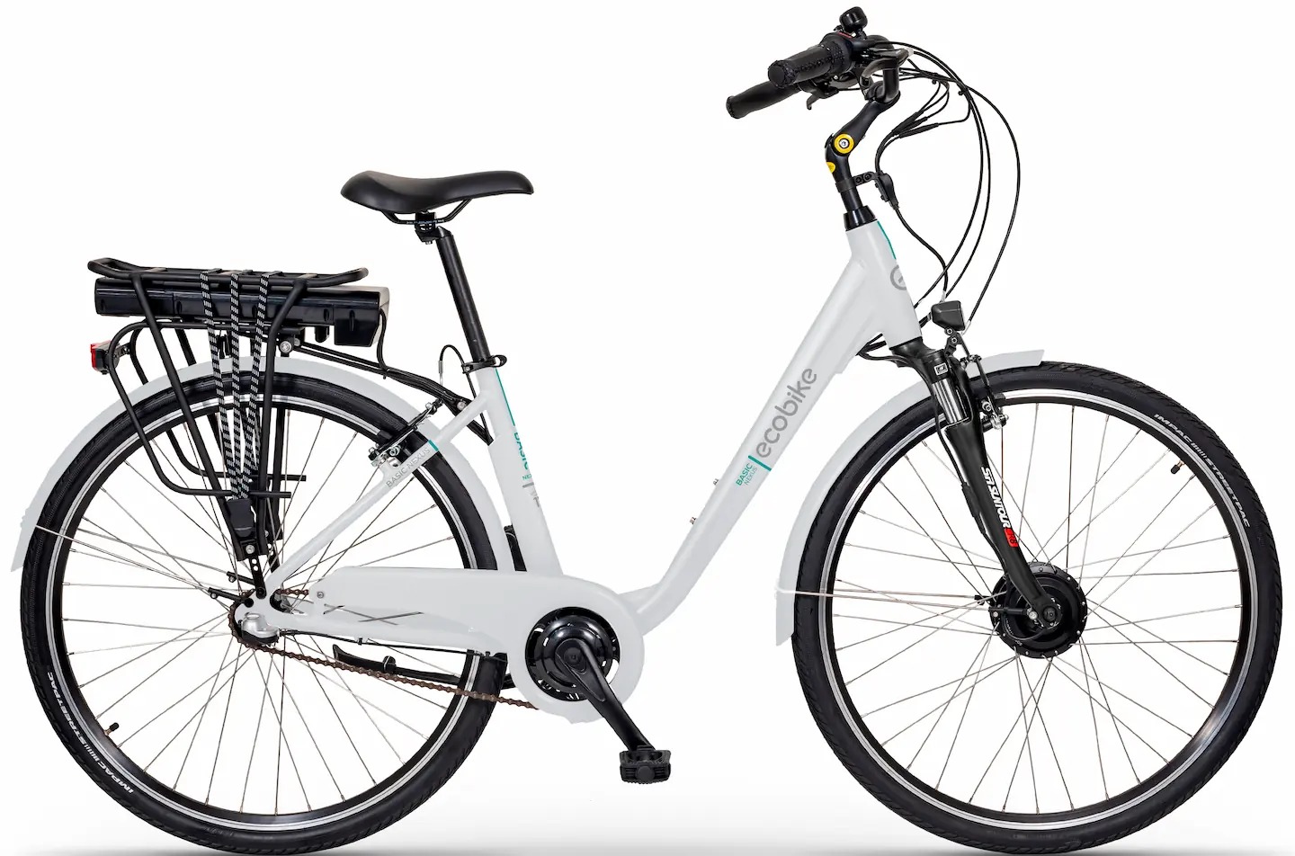 Elektrische Fiets Dames Nexus Naafversnelling 28 Inch Wit 313Wh