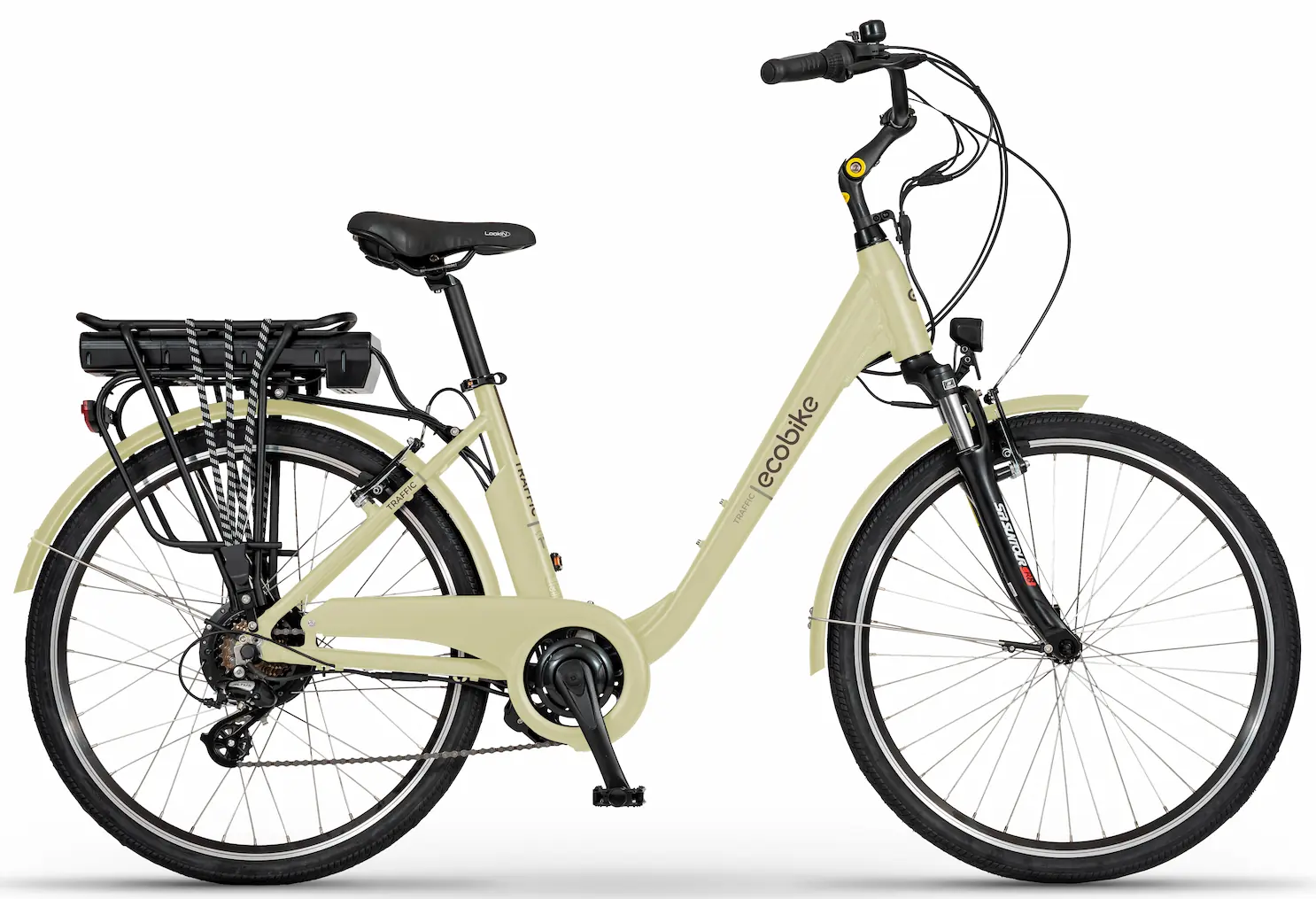 Elektrische Fiets Dames Lage Instap 26 Inch Goud 630Wh