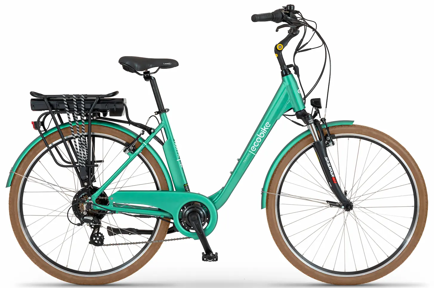 Elektrische Fiets Dames Lage Instap 28 Inch Groen 418Wh