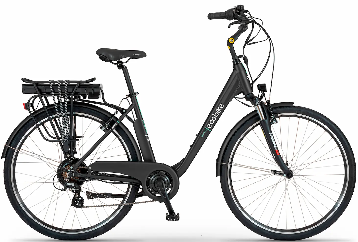 Elektrische Fiets Dames Lage Instap 28 Inch Zwart 630Wh