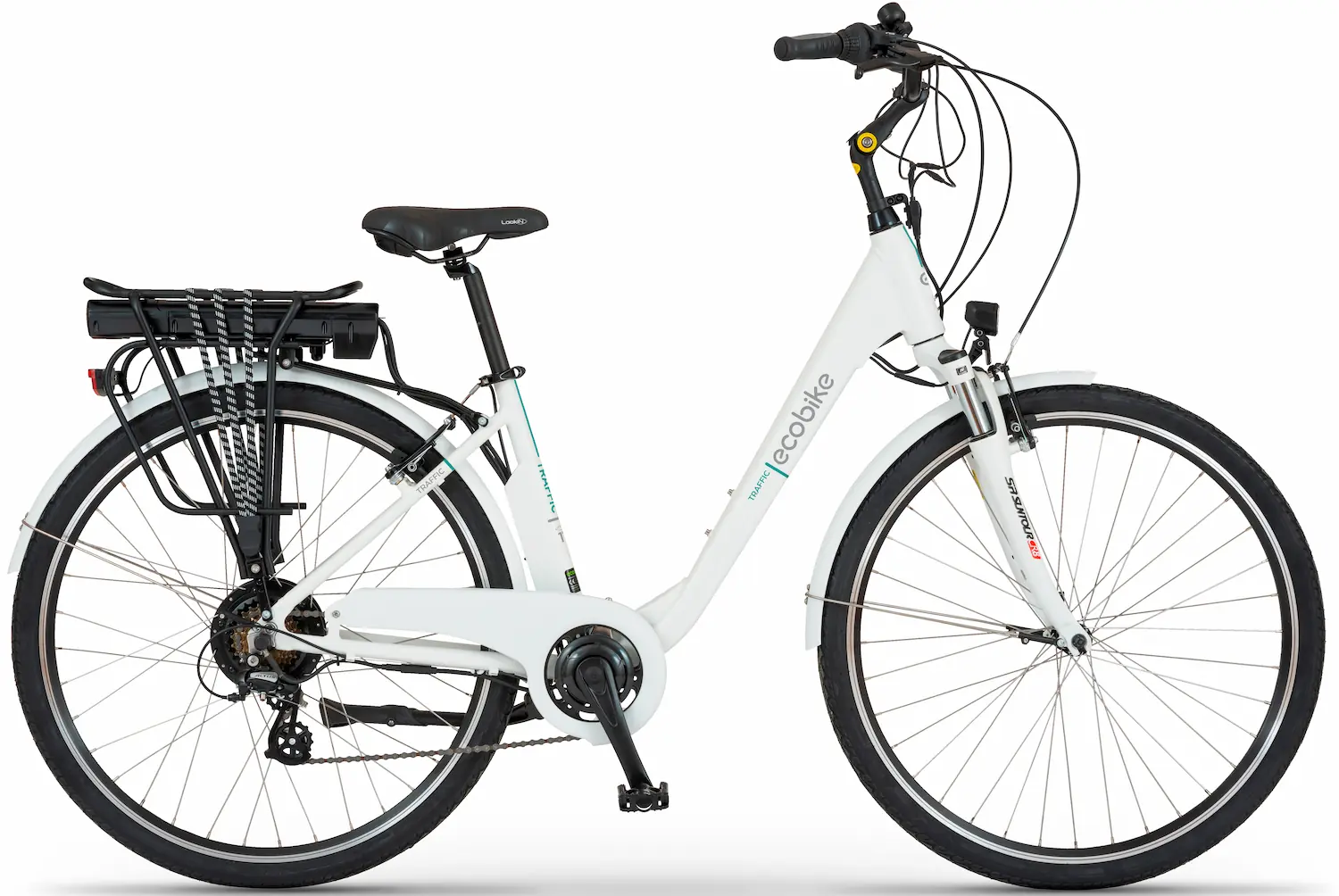 Elektrische Fiets Dames Lage Instap 28 Inch Wit 468Wh