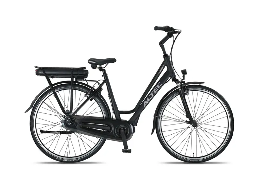 Elektrische Fiets Dames Middenmotor Lage Instap H N7 Zwart