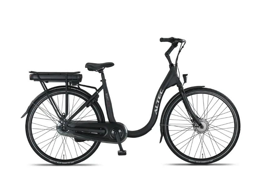 Elektrische Fiets Dames met Lage Instap voor Ouderen Zwart