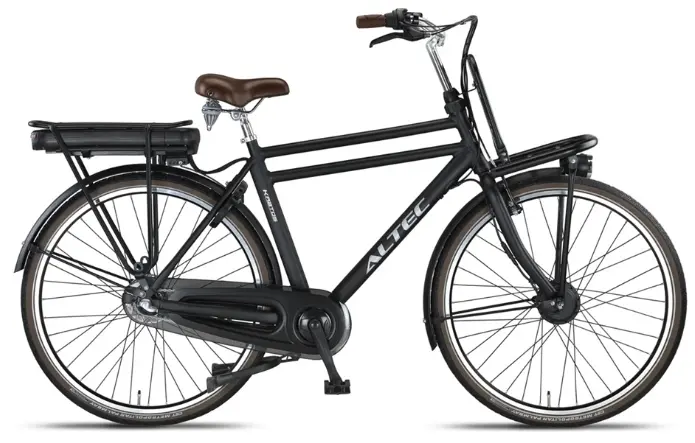 Elektrische Herenfiets 28 Inch Retro met voordrager Altec Kratos 518Wh