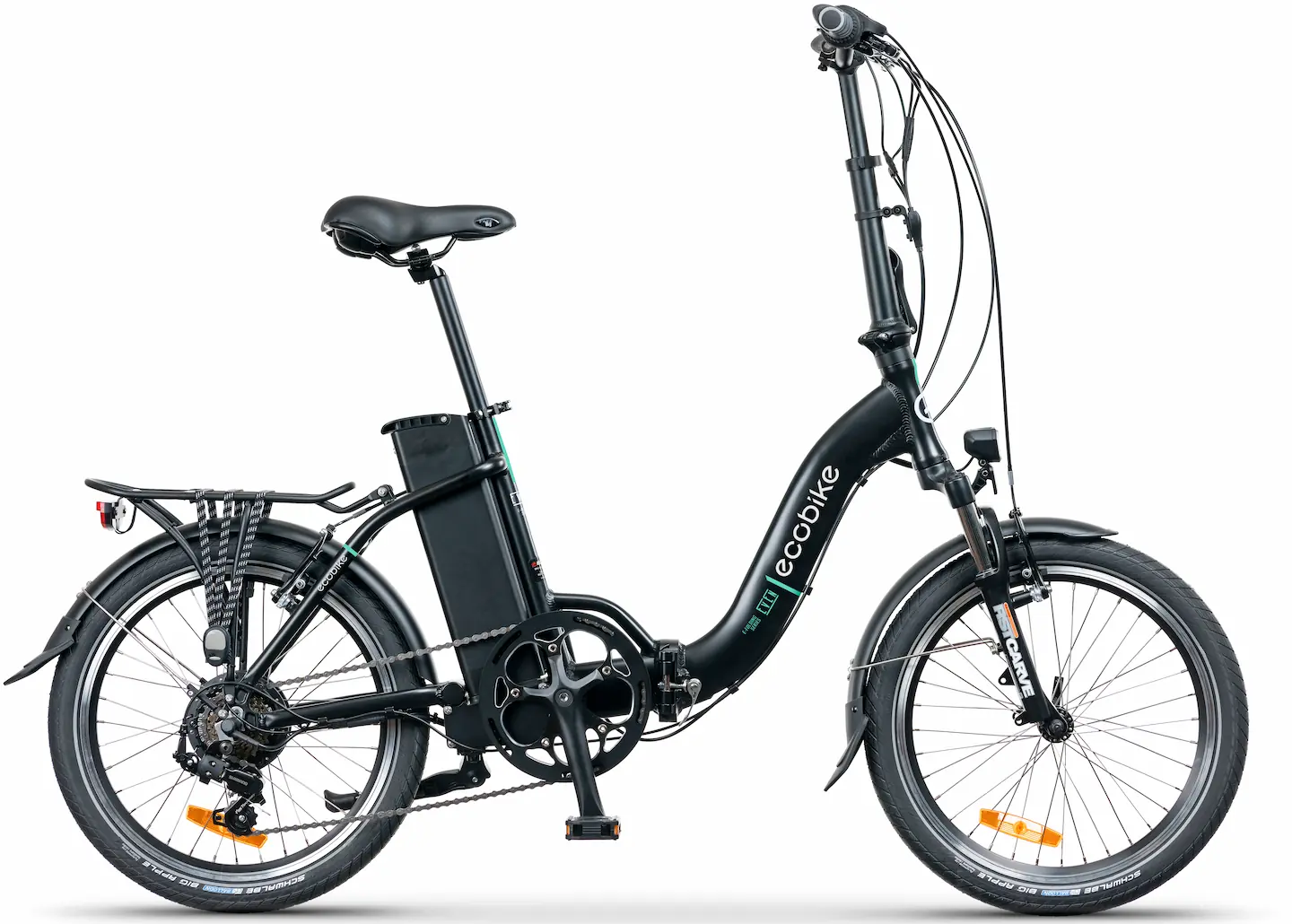 Elektrische Vouwfiets 20 Inch Lage Instap Ecobike Even Zwart 630Wh