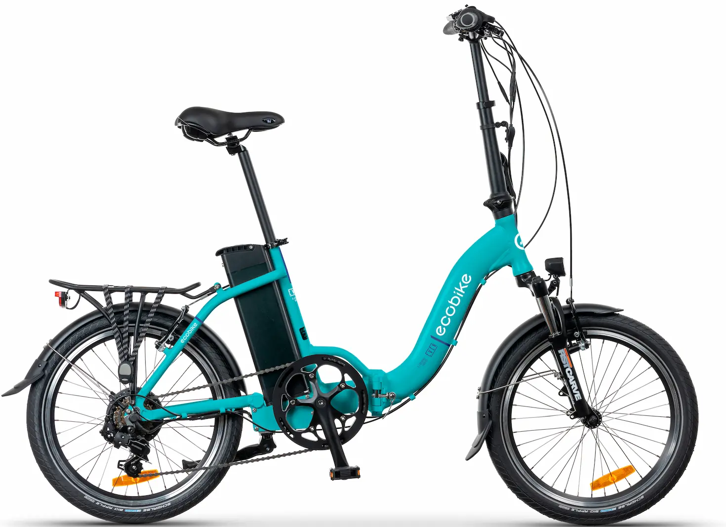 Elektrische Vouwfiets 20 Inch Lage Instap Ecobike Even Turquoise 630Wh