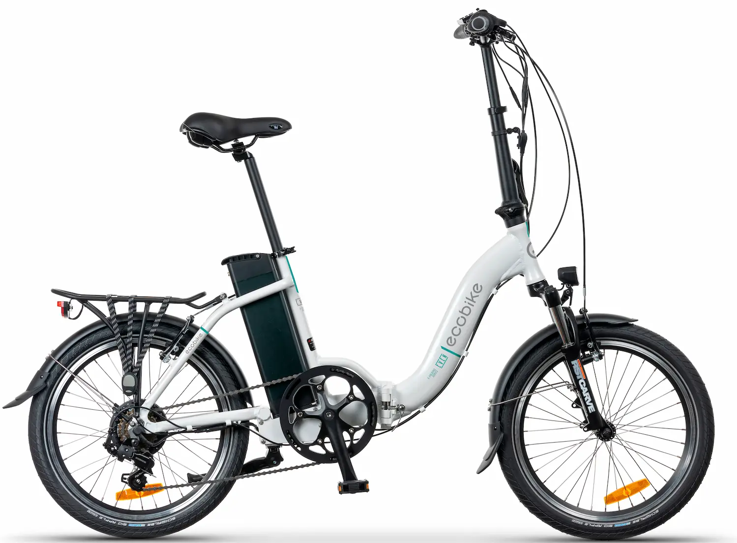 Elektrische Vouwfiets 20 Inch Lage Instap Ecobike Even Wit 630Wh