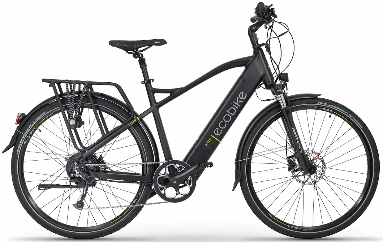 Speed Pedelec Elektrische Fiets Heren Ecobike X-cross Zwart 630Wh