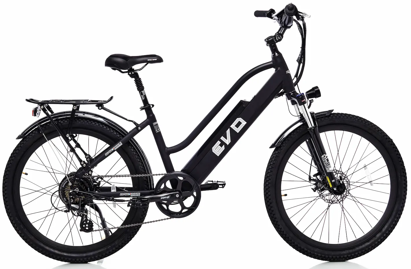 Sportieve Elektrische Fiets Dames 26 Inch EVO 250W Zwart